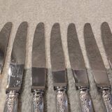 12 silver-plated dessert knives by silversmith Florian Frionnet, 21.2cm