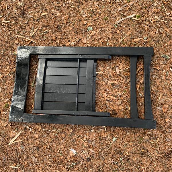 Chaise pliante noire, italy 1960s