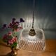 Vintage square glass pendant light - tableware collection -