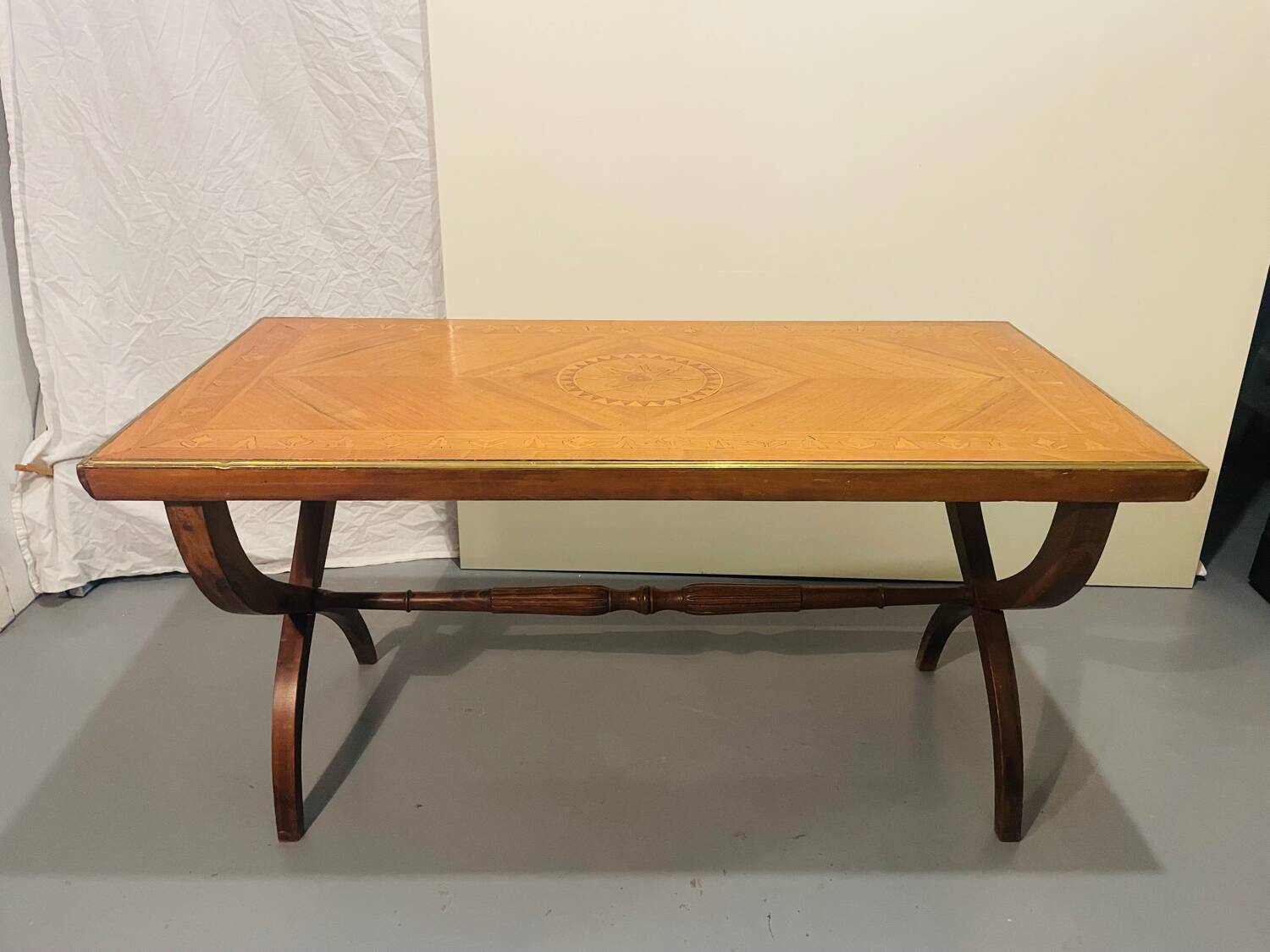Neoclassical French Marquetry Coffee Table