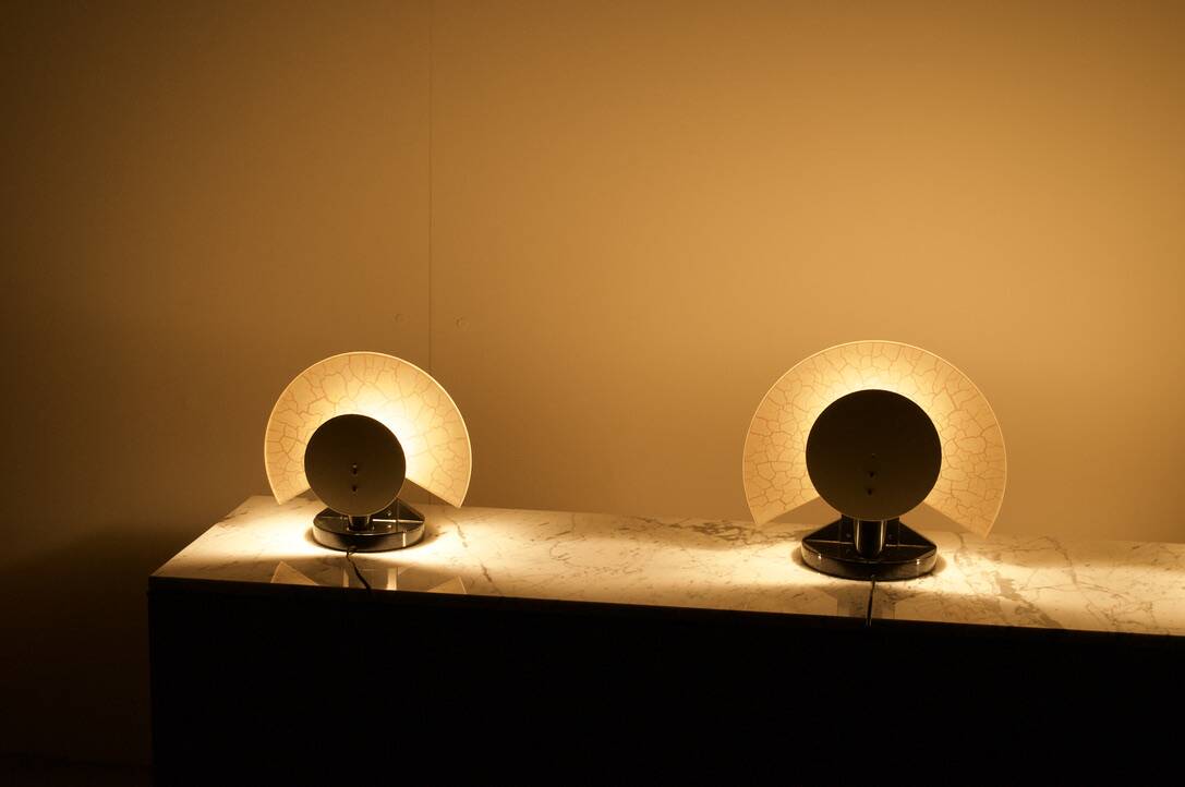 3 lampes italiennes modulables Murano années 80