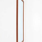 Filigree mid-century teak mirror by Aarhus Glasimport og Glassliberi A/S / Danish modern design / 1960s / 1970s