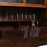 Rare Danish Bar Cabinet with Leather Parts 1960s