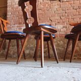 Set of 6 brutalist chairs