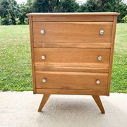 Scandinavian style 3-drawer chest of drawers, compass feet, from the 50s/60s