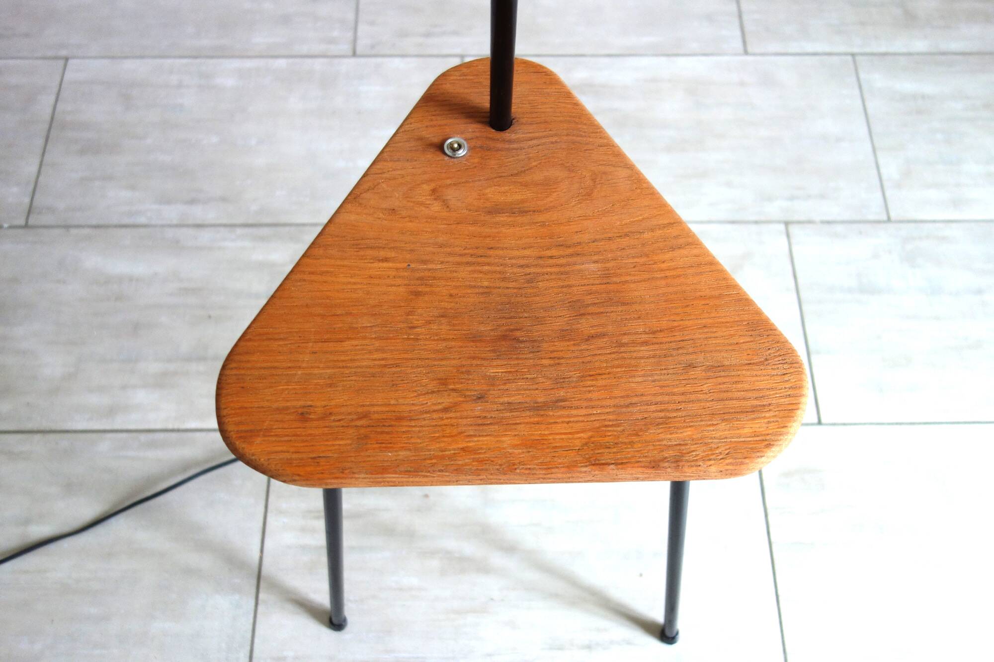 Tripod reading lamp in metal from the 50s/60s, France.