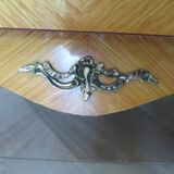 Vintage Louis XV style chest of drawers in citron wood veneer