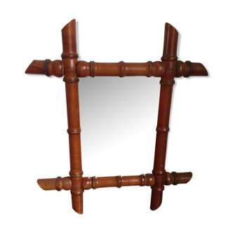 Bamboo mirror made of wood 36x42cm