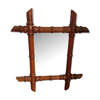 Miroir bambou en bois 36x42cm