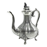 Silver metal teapot