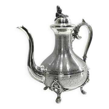 Théière en métal argenté
