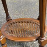 Oval Louis XVI gueridon carved in solid cherry wood with pink marble.