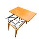 Table basse transformable scandinave en bois clair, années 60