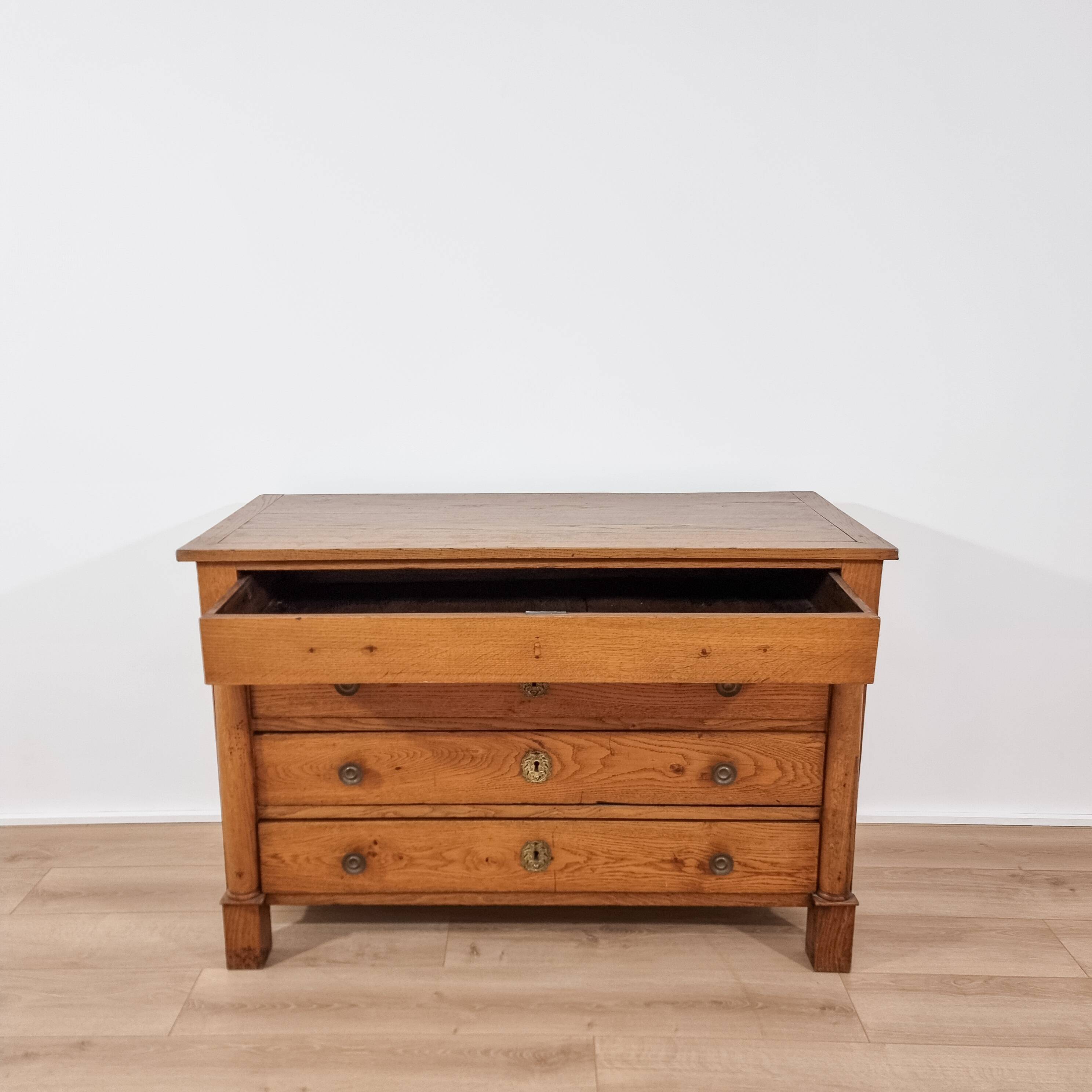 19th century solid wood chest of drawers