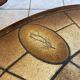 Round oval ceramic coffee table by Barrois Vallauris, 1960, herbarium model