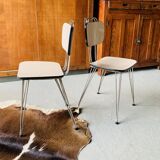 2 formica chairs - eiffel legs