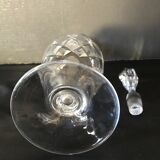 Carafe cristal taillée sur pied