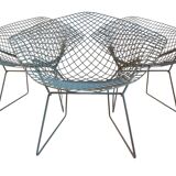 Chaise Diamond en rilsan gris (rare) par Harry Bertoia pour Knoll