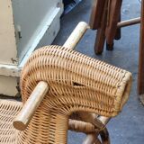 Rattan rocking horse