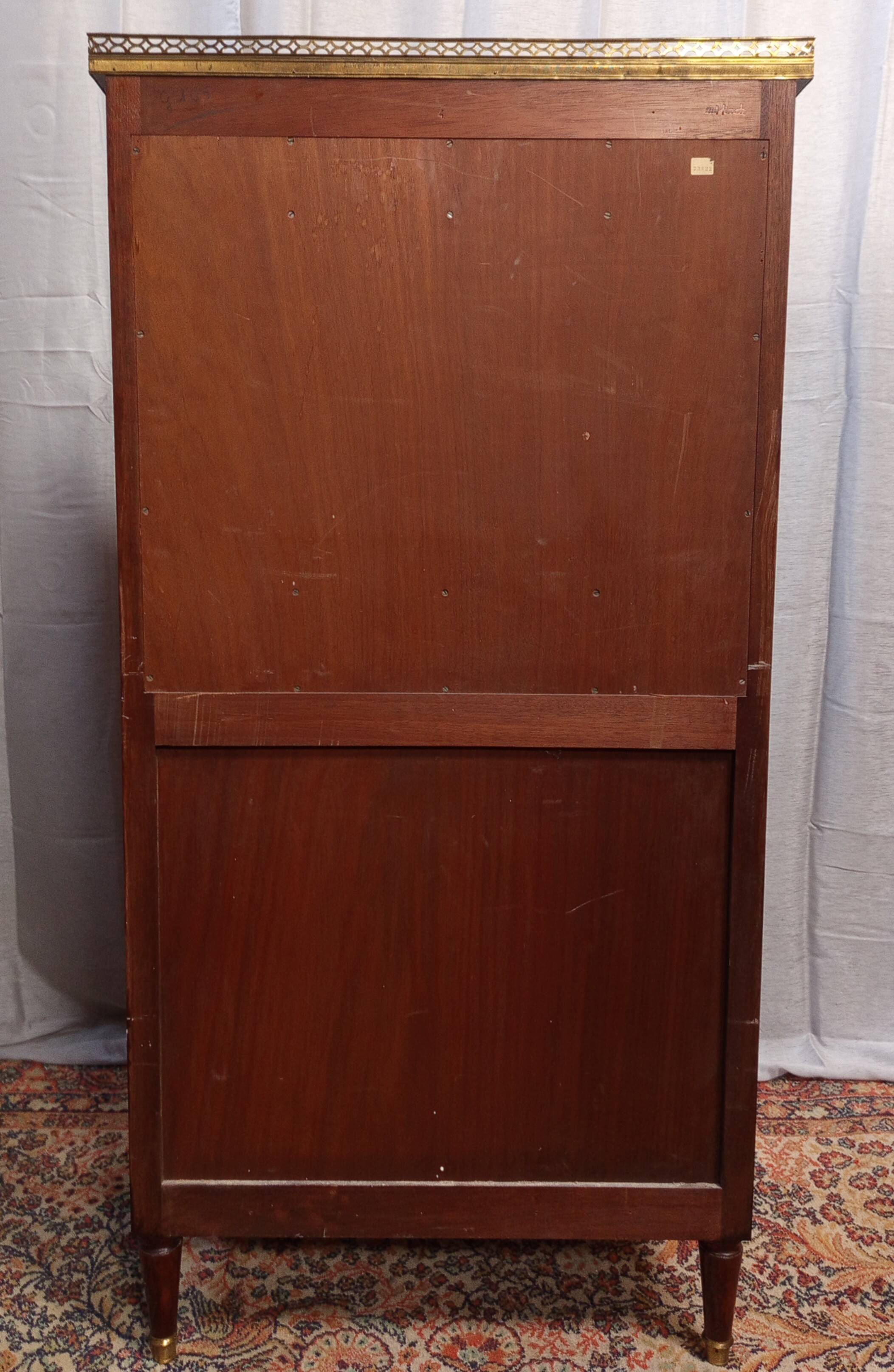 Maurice HIRSH for Maison Jansen Louis XVI style mahogany secretary