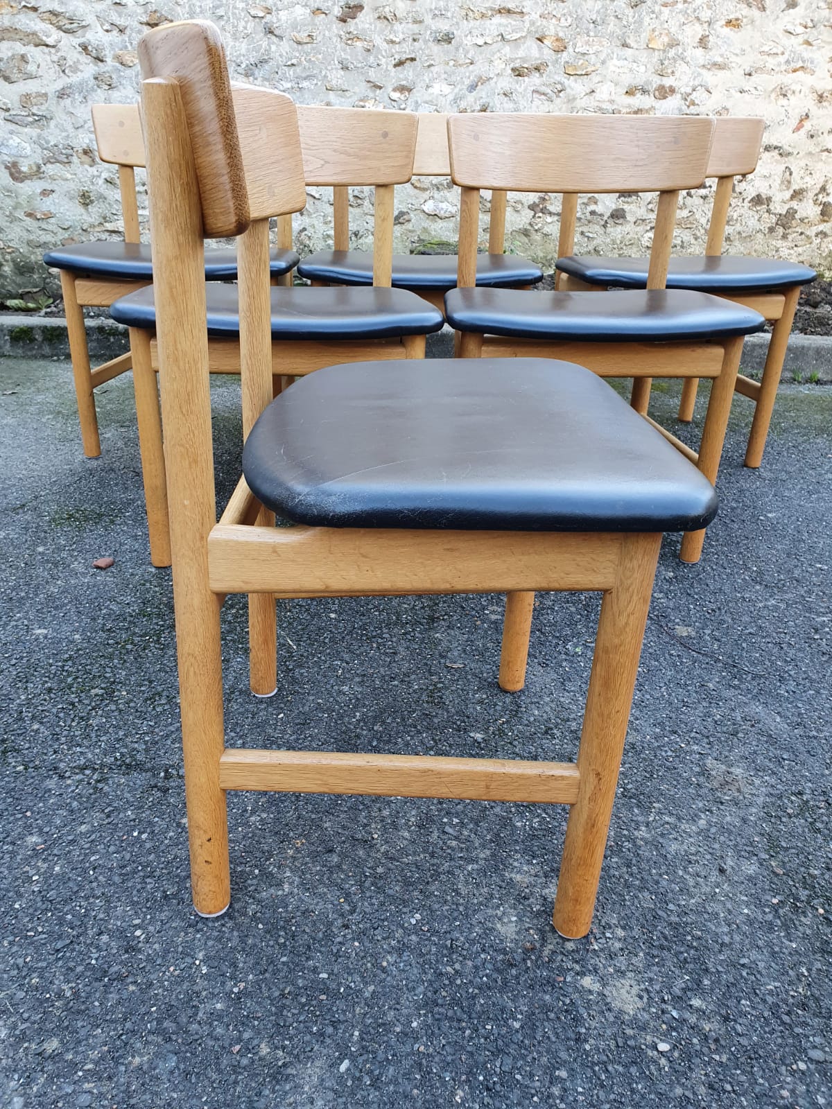 Set table and 6 chairs borge mogensen 1960