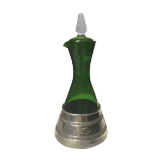 Carafe à liqueur verre et argent