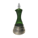 Glass and silver liquor carafe