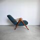 Elegant Mid-Century Modern Reclining Armchairs in Wood, Green, Timeless