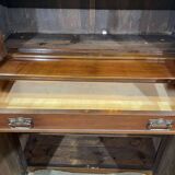 Early 20th century English two-section mahogany bookcase