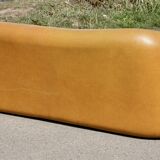 3-seater "space age" sofa, orange imitation leather, 1970s