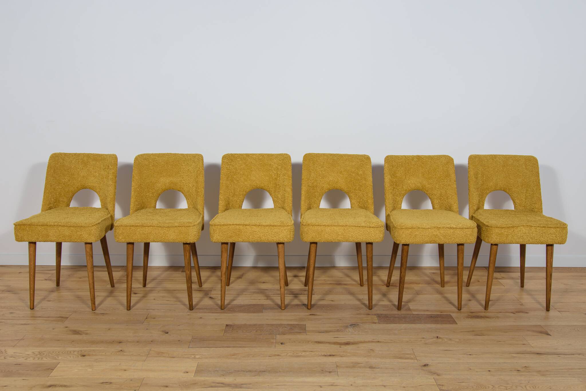 Polish Shell Chairs from Bydgoszcz Furniture Factory, 1960s, Set of 6