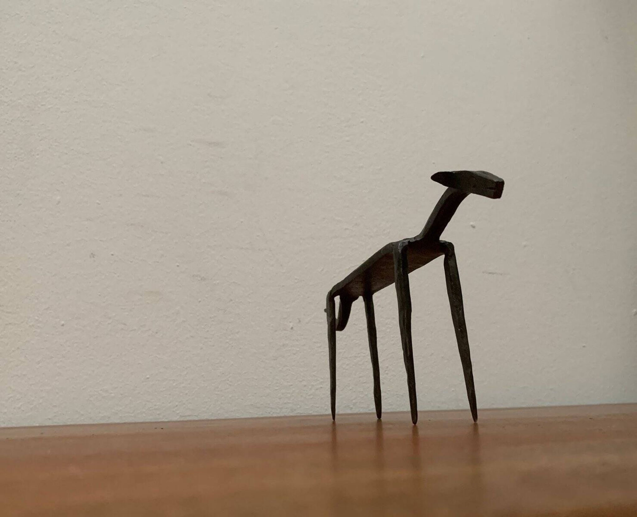Mid-century wrought iron animal sculpture
