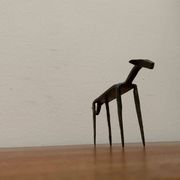Mid-century wrought iron animal sculpture