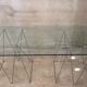 Glass desk and chrome trestles 1970