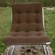 Chair tubular in Brown velvet of the 1970s