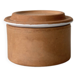Terracotta ceramic butter dish