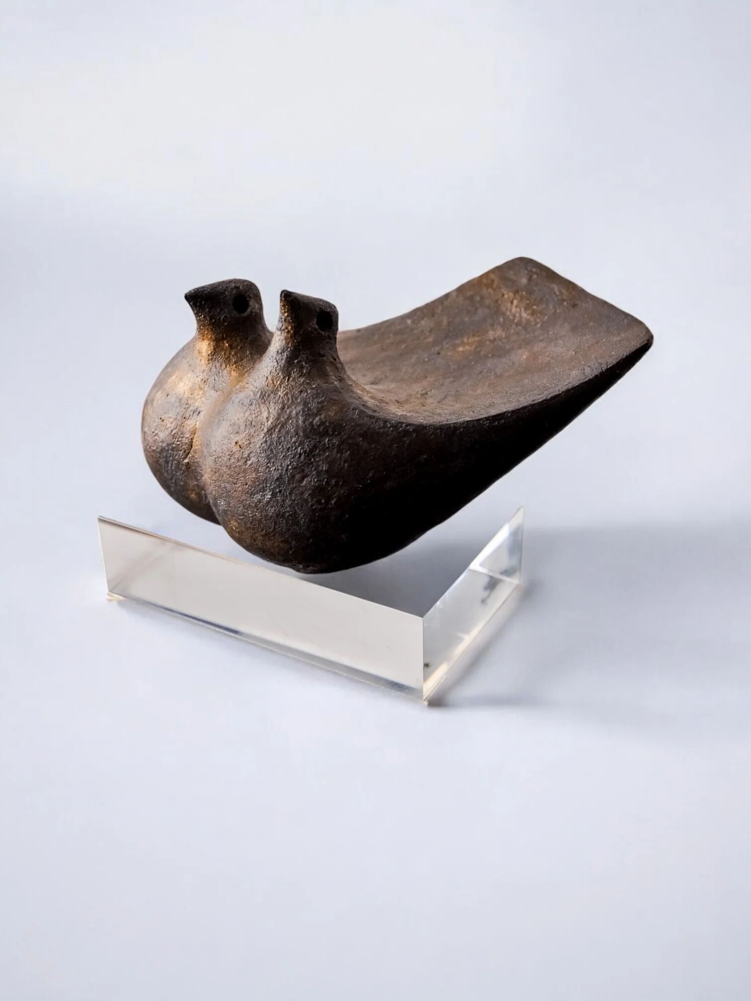 Ceramic abstract birds sculpture by Sousa, Spain, 1970s