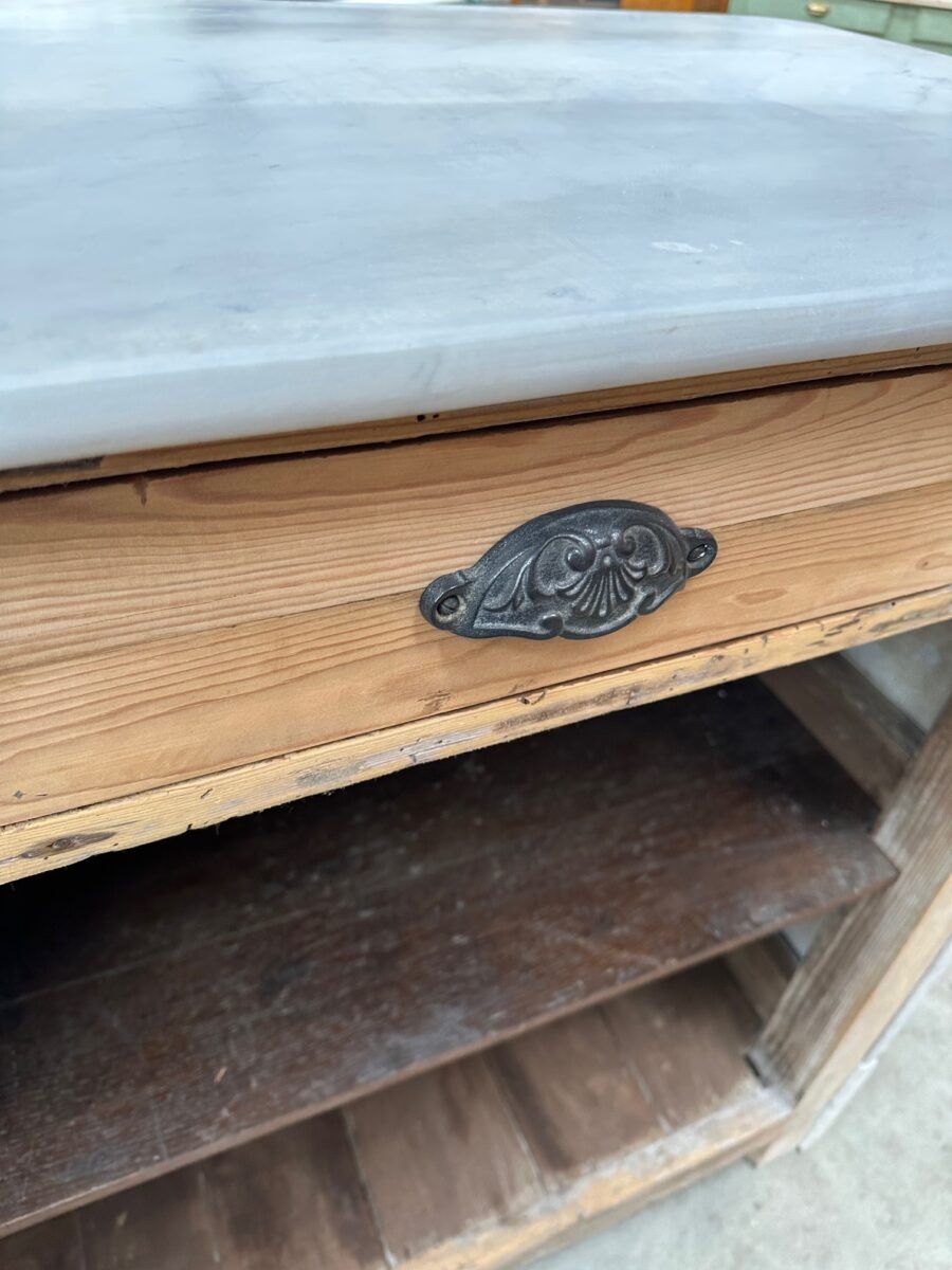 Bakery counter from the early 20th century in marble