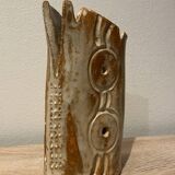 Vase-lanterne vintage années 50 en grès
