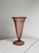 Vase en verre épais rose translucide, style vintage
