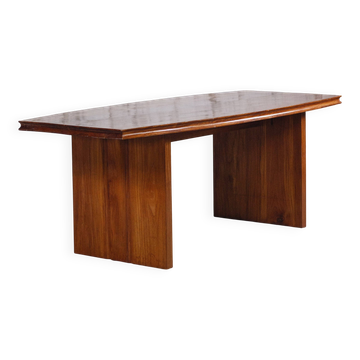 Large table in solid elm, 1970