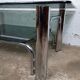 Chrome coffee table with double smoked glass top, 1970s
