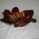 Coupe en verre Murano de 1960 or et rouge