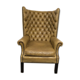 Armchair shepherdess chesterfield olive green