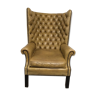 Fauteuil bergère chesterfield vert olive