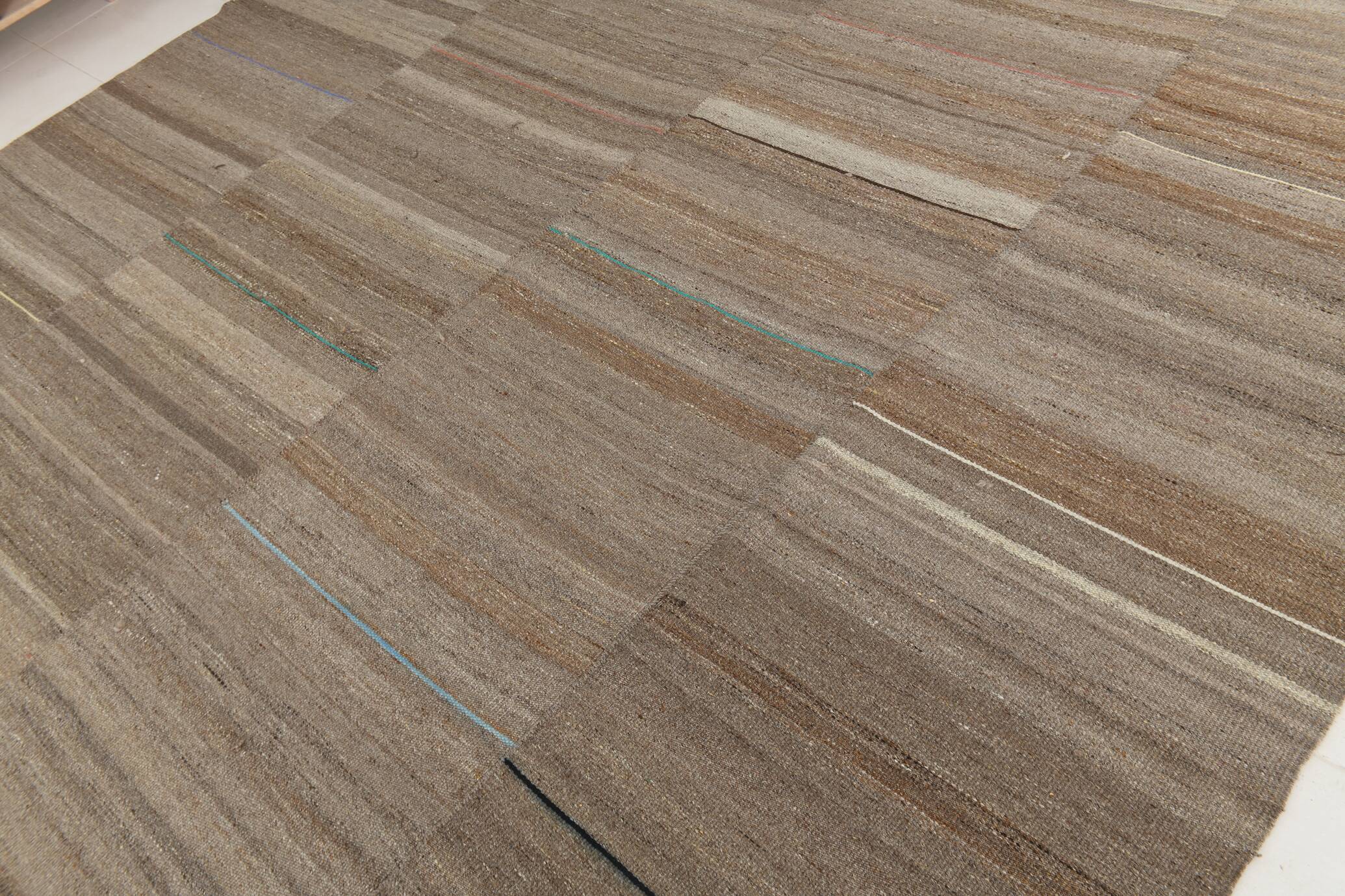 Large Handmade Vintage Kilim Rug, 303x386Cm