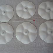6 Plates with oysters white manufacture GIEN old