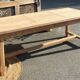 Large renovated family table with 2 extensions in raw solid oak, 3.18m.