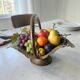 Modernist hammered copper fruit basket, Vienna (Austria)