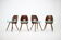 1960s set of four frantisek jirak dining chairs, czechoslovakia